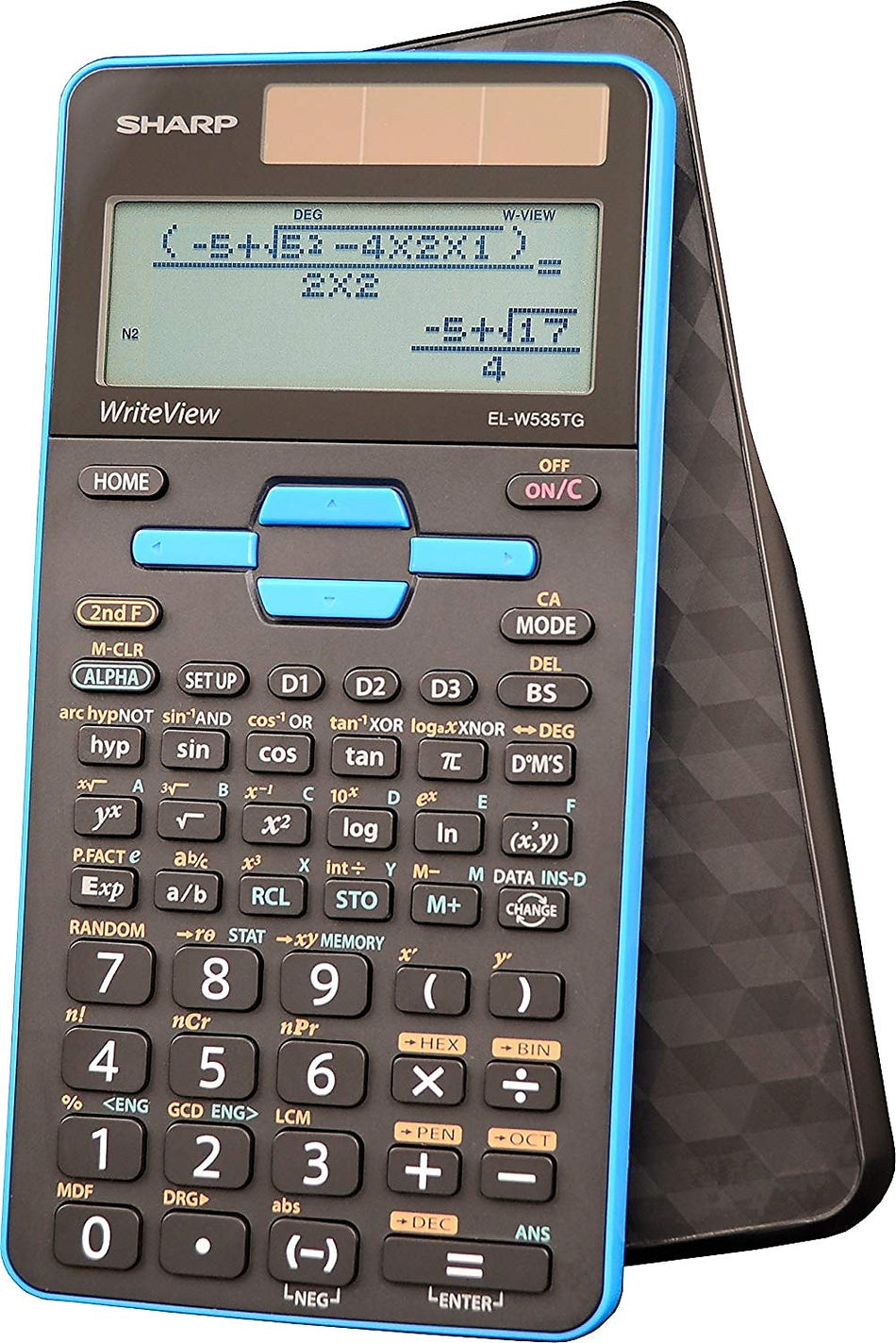 Sharp WriteView EL-W535TGBBL 4-Line, 16-Digit Scientific Calculator, Black & Blue