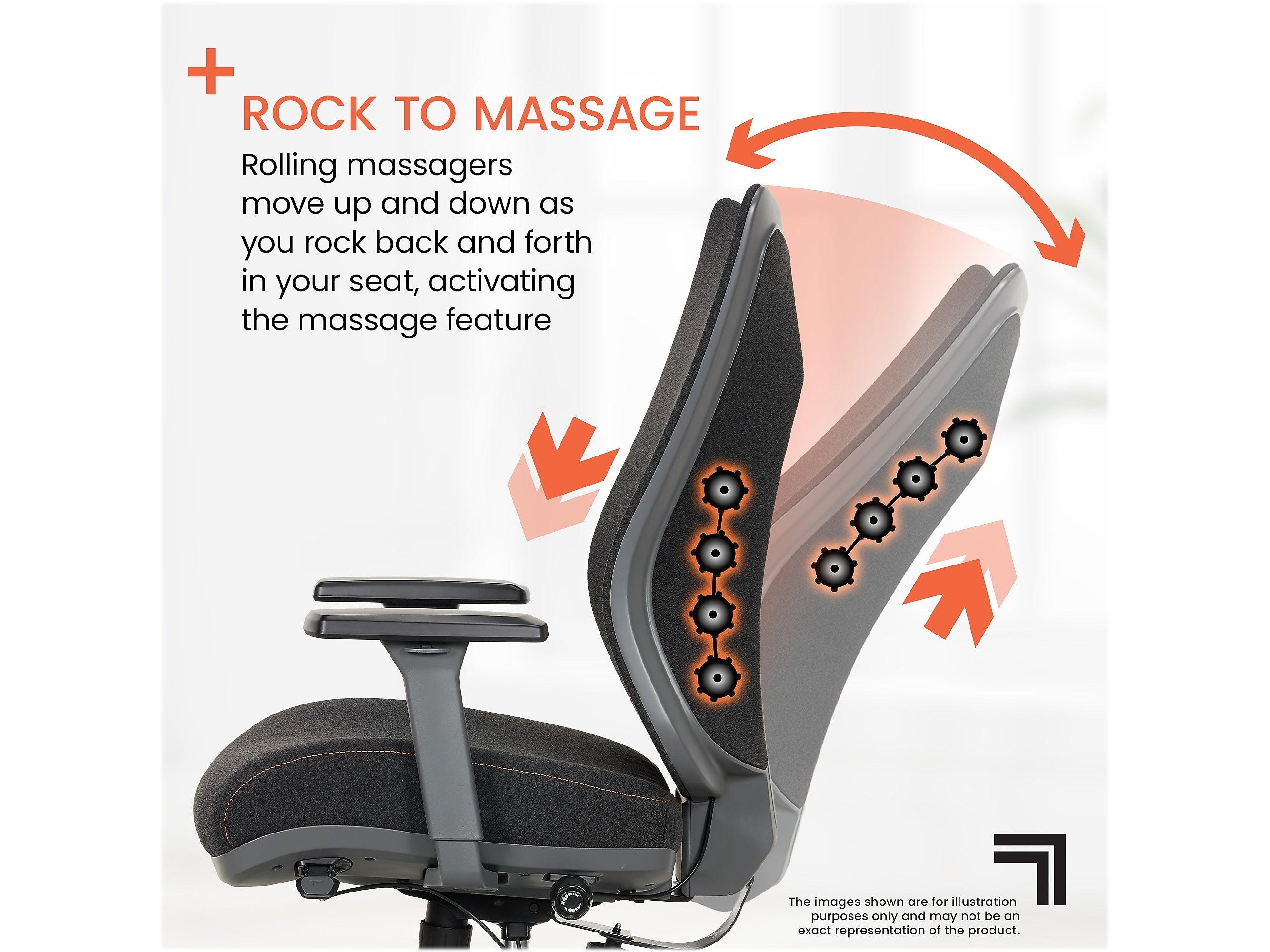 Sharper Image Revive Shiatsu Ergonomic Mesh Swivel Massage Chair, Black