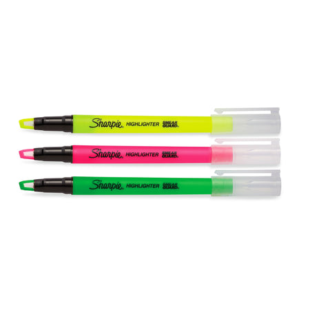 Sharpie Clear View Highlighter, Chisel Tip, Assorted, 3/Pack