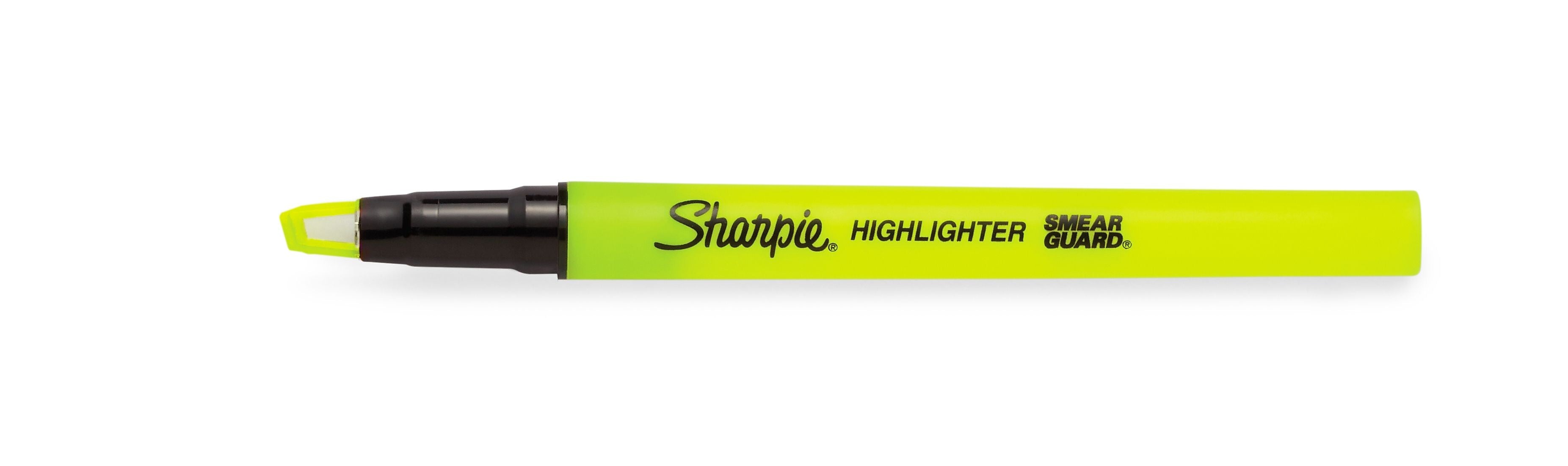 Sharpie Clear View Highlighter, Chisel Tip, Yellow, 3/Pack