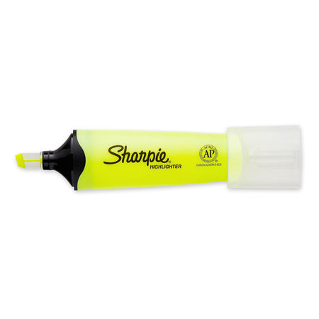 Sharpie Clear View Tank Highlighter, Chisel Tip, Yellow, 3/Pack