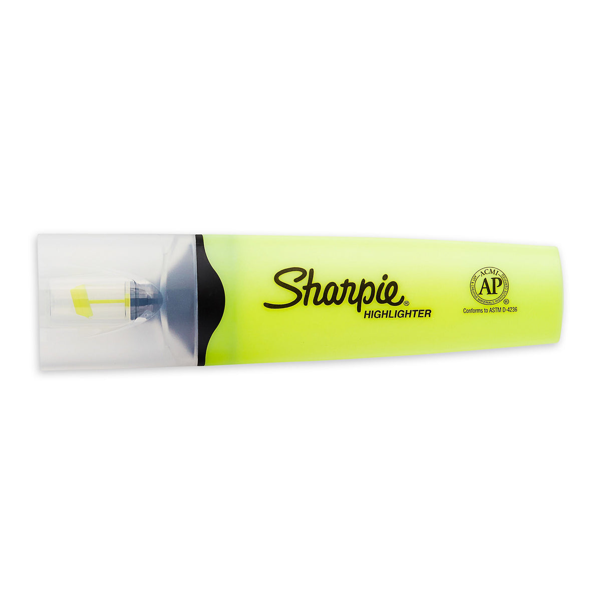 Sharpie Clear View Tank Highlighter, Chisel Tip, Yellow, 3/Pack