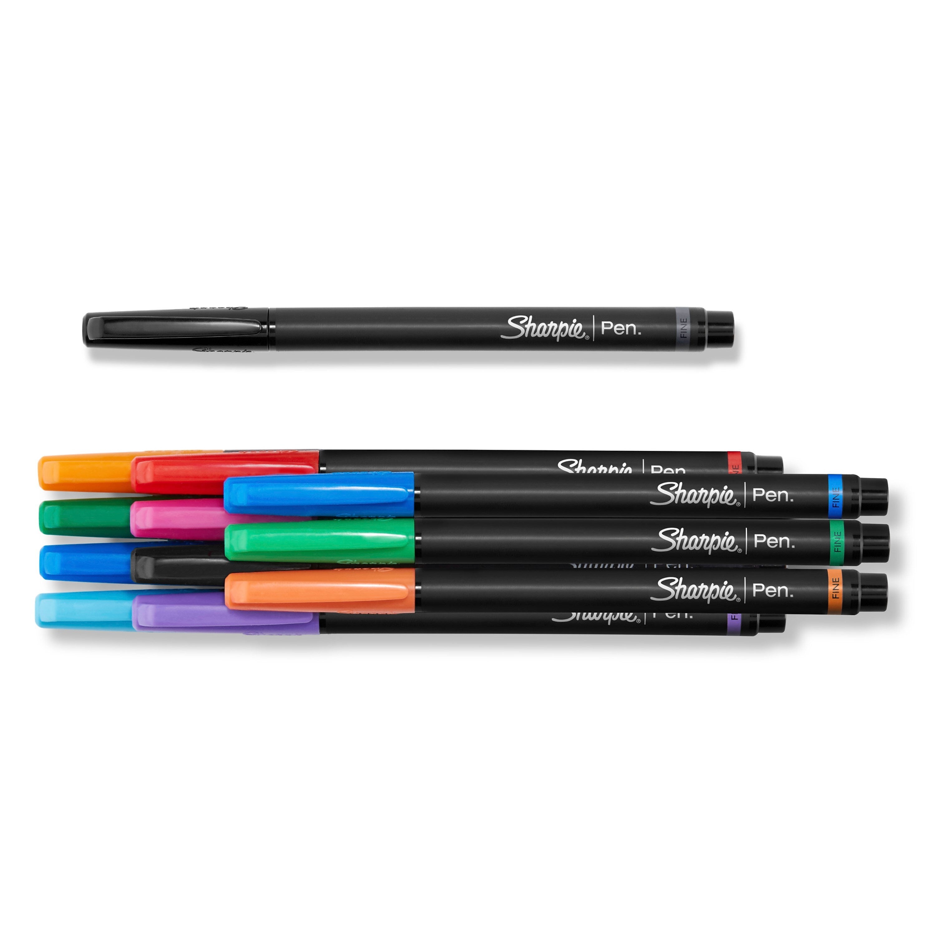 Sharpie Felt Pen, Fine Point, 0.4 mm, Assorted Ink, Dozen