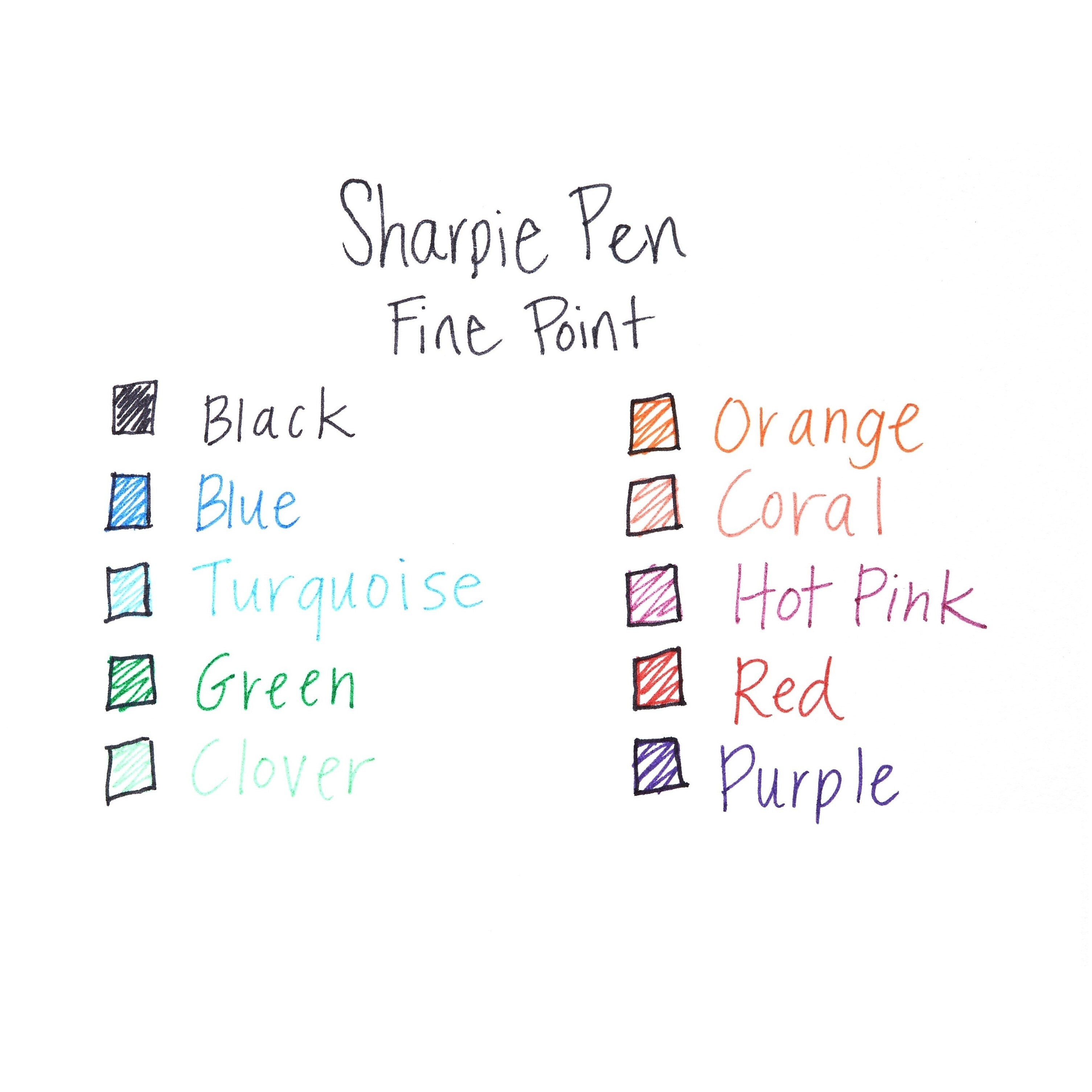 Sharpie Felt Pen, Fine Point, 0.4 mm, Assorted Ink, Dozen