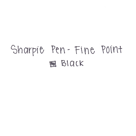 Sharpie Felt Pen, Fine Point, Black Ink, 4/Pack