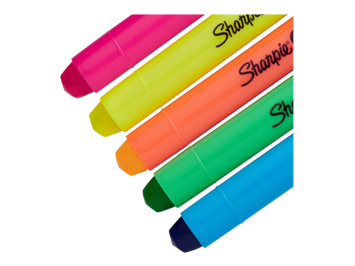 Sharpie Gel Stick Highlighter, Bullet Tip, Assorted, 5/Pack