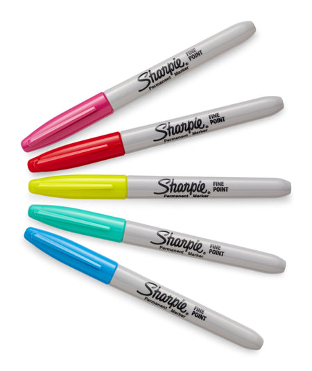 Sharpie Glam Pop Permanent Markers, Fine Tip, Assorted, 24/Pack