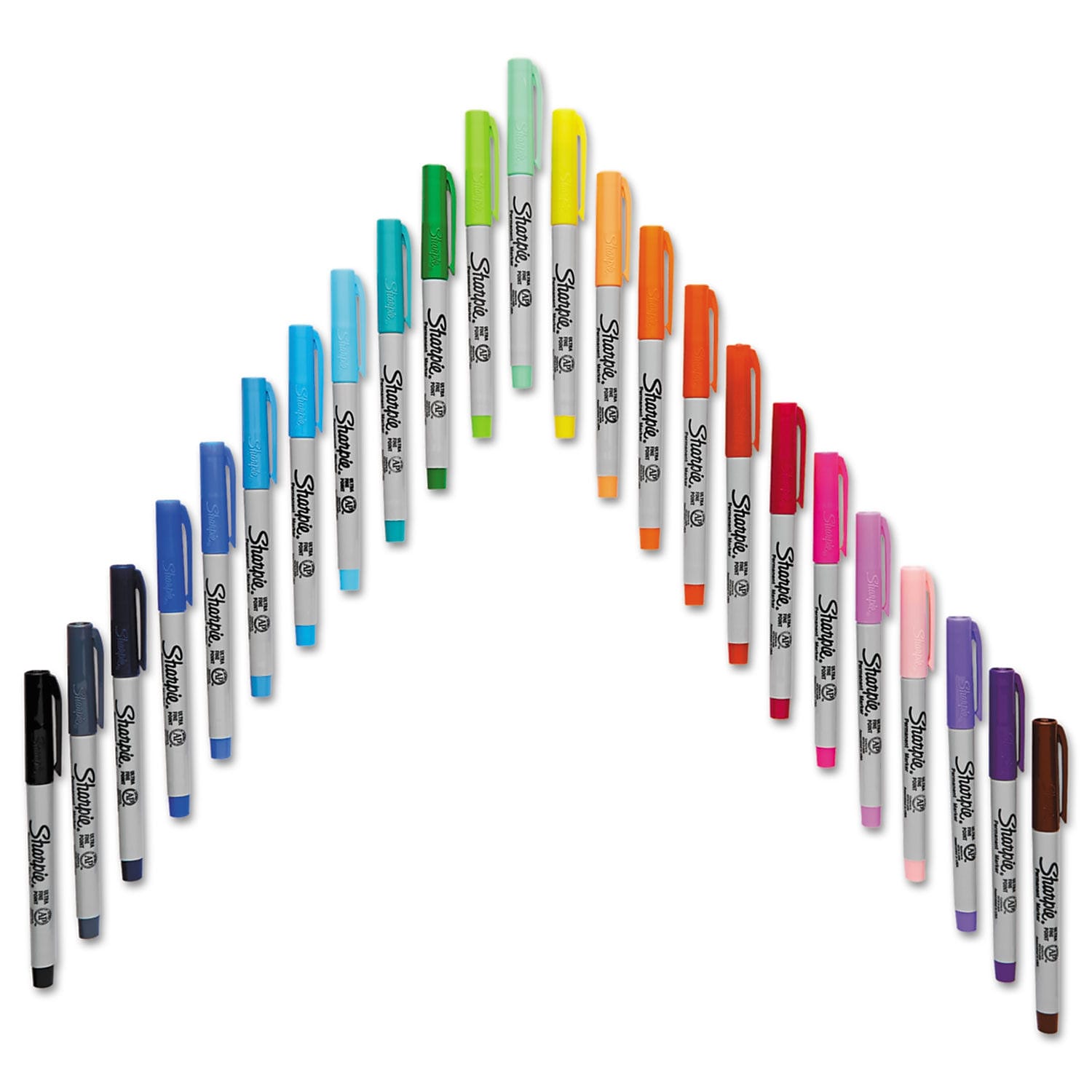 Sharpie Glam Pop Permanent Markers, Ultra Fine Tip, Assorted, 24/Pack