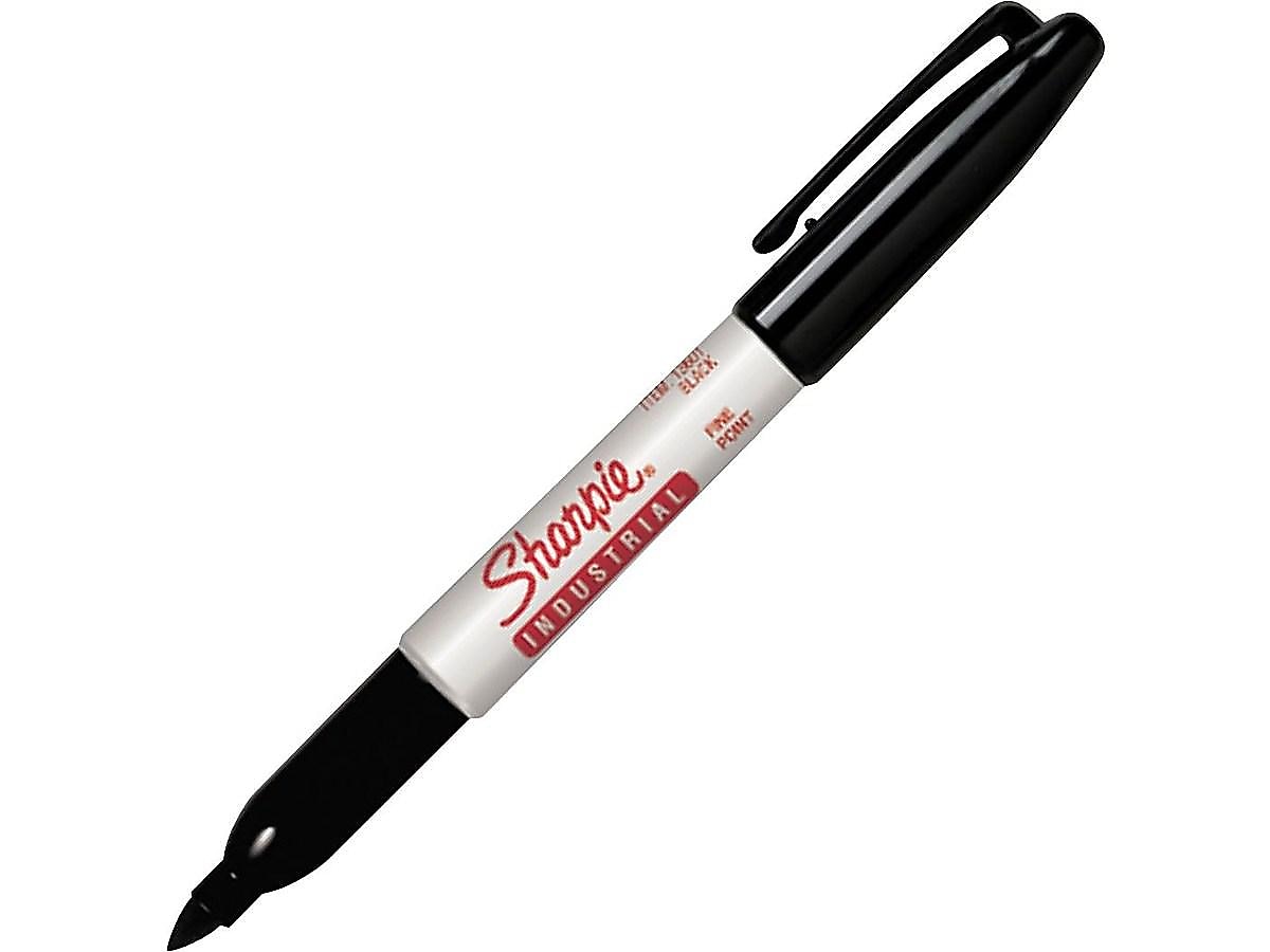 Sharpie Industrial Permanent Marker, Fine Tip, Black