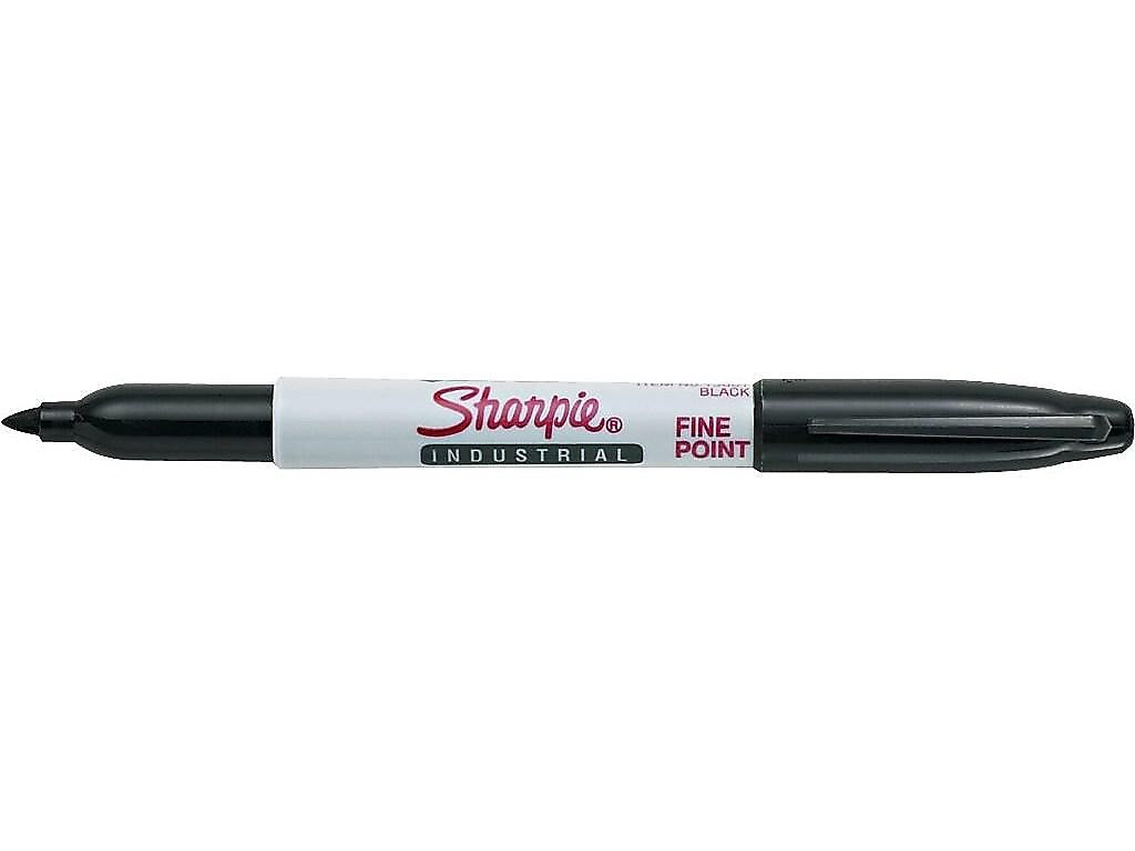 Sharpie Industrial Permanent Marker, Fine Tip, Black