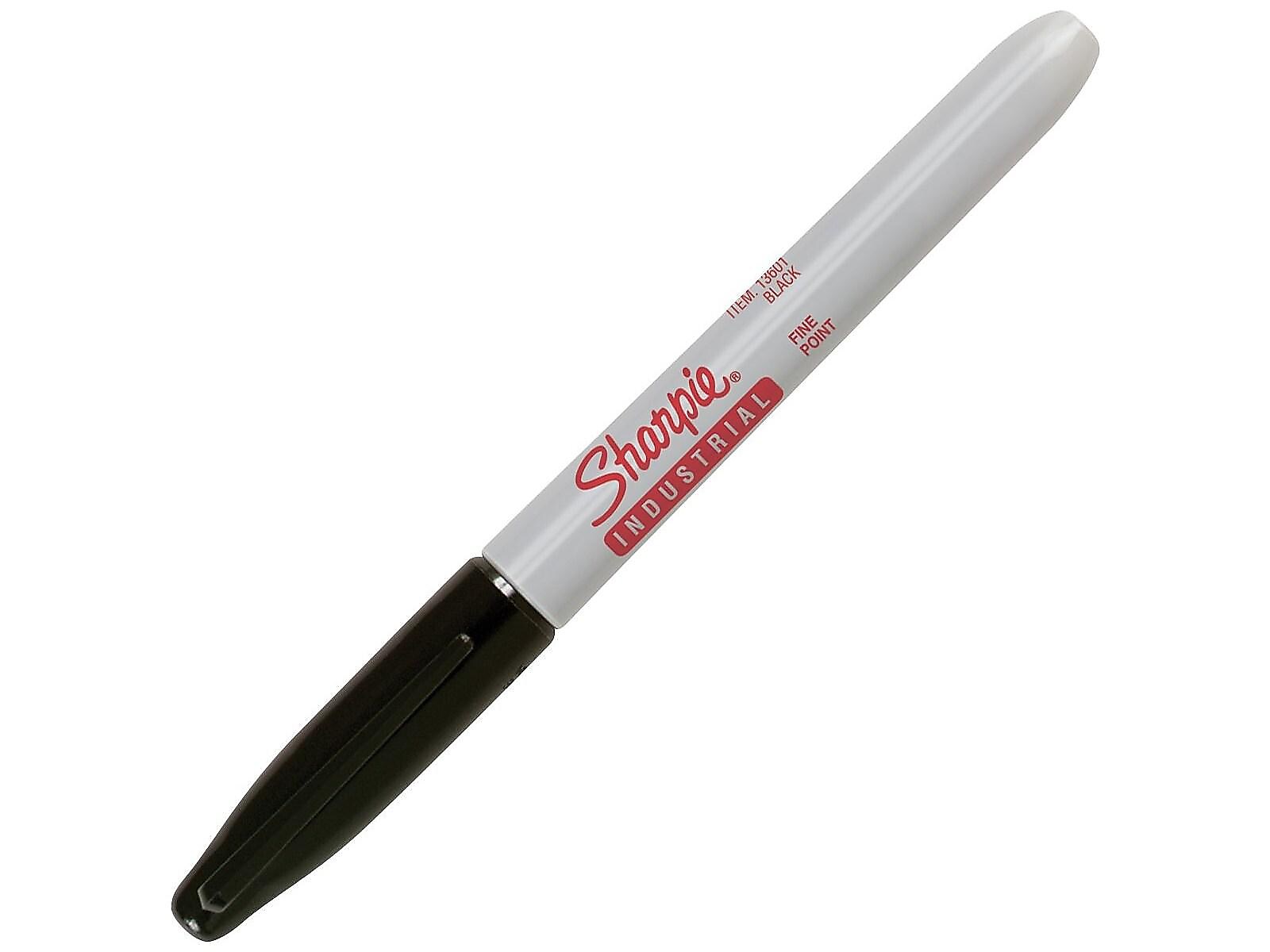 Sharpie Industrial Permanent Marker, Fine Tip, Black