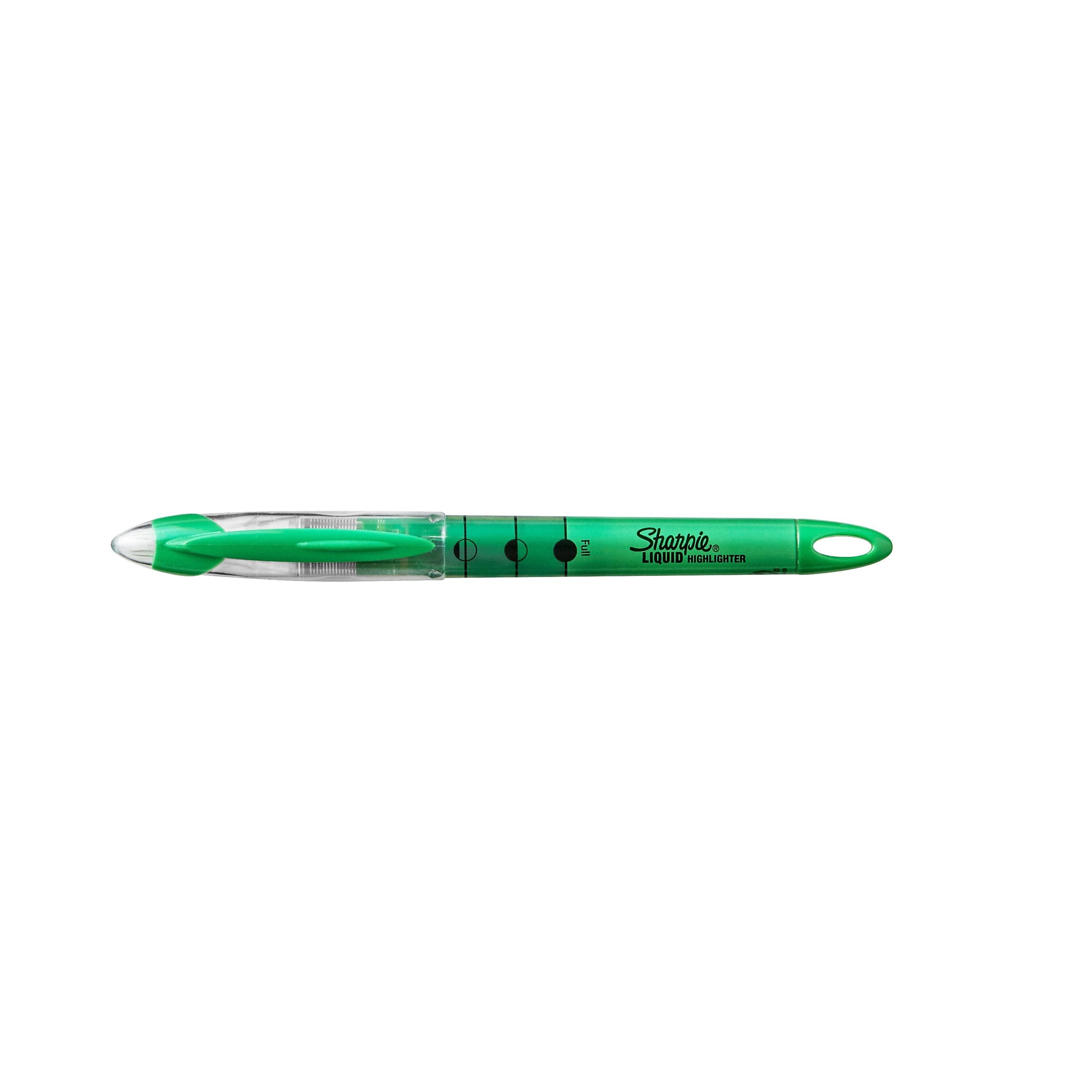 Sharpie Liquid Highlighter, Chisel Tip, Green, Dozen