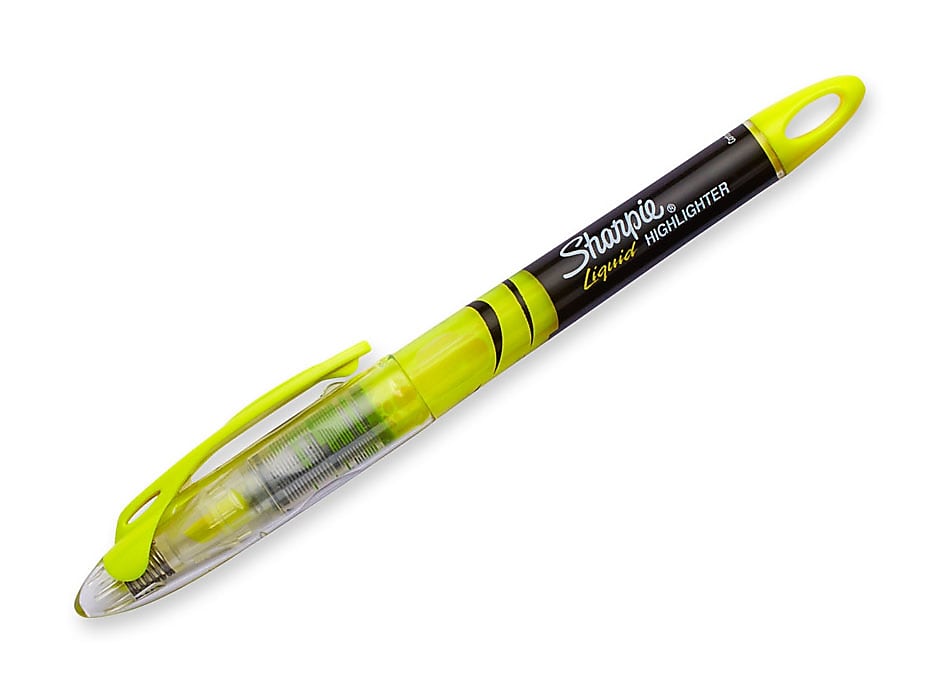 Sharpie Liquid Highlighter, Chisel Tip, Yellow