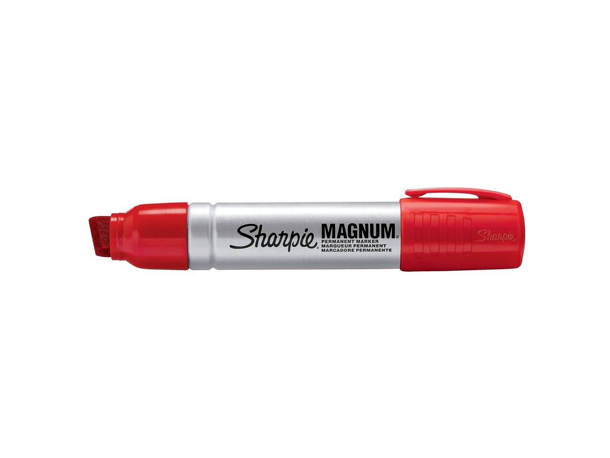 Sharpie Magnum Permanent Marker, XL Chisel Tip, Red