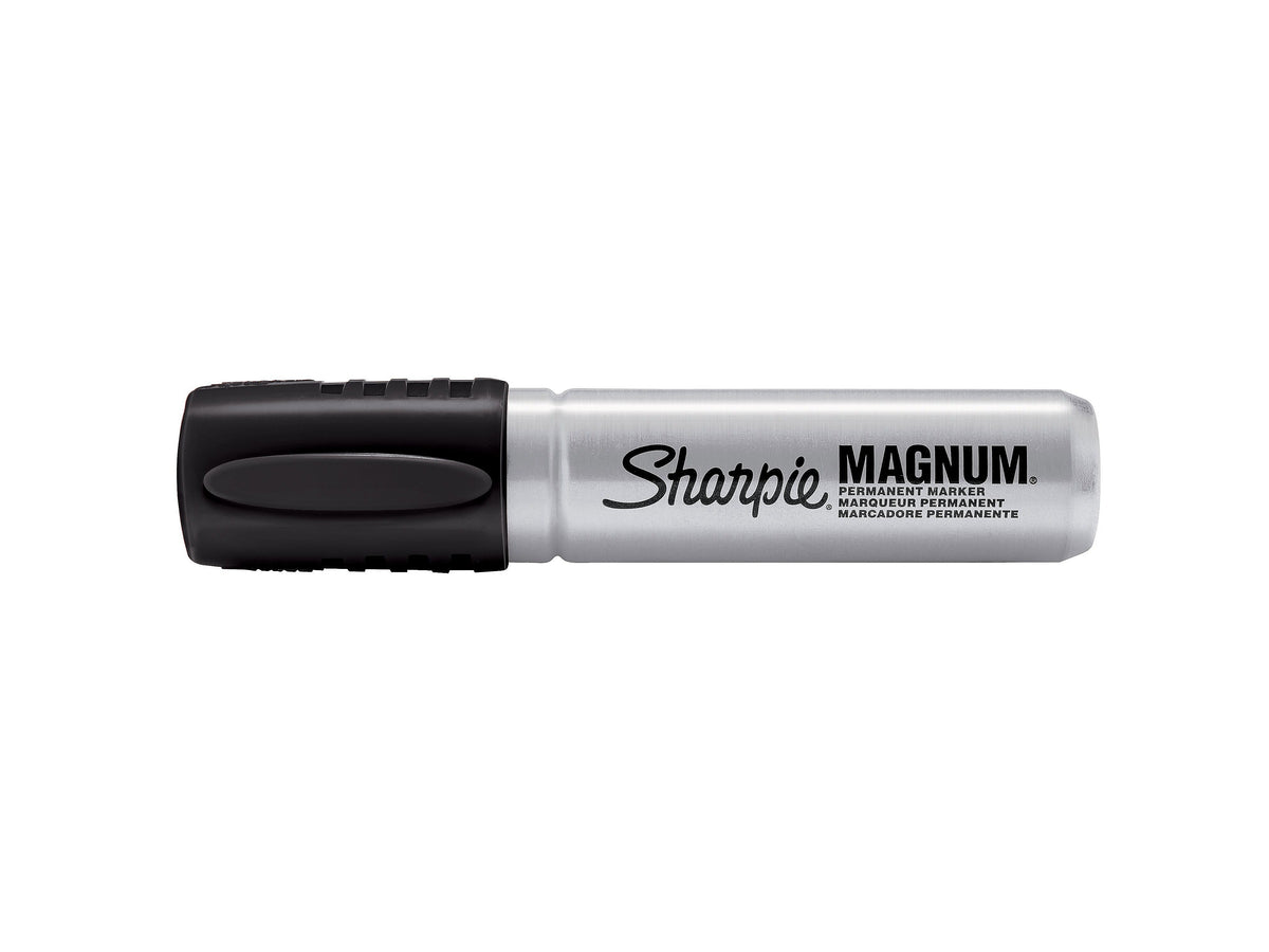 Sharpie Magnum Permanent Markers, XL Chisel Tip, Black, 12/Pack