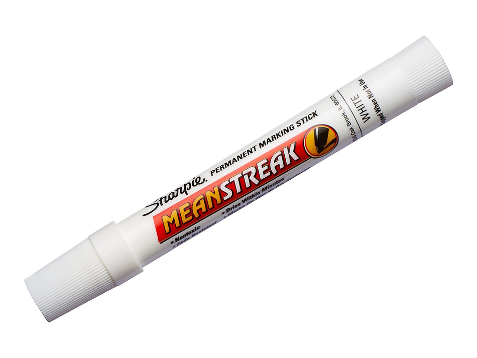 Sharpie Mean Streak Permanent Marker, Bullet Tip, White