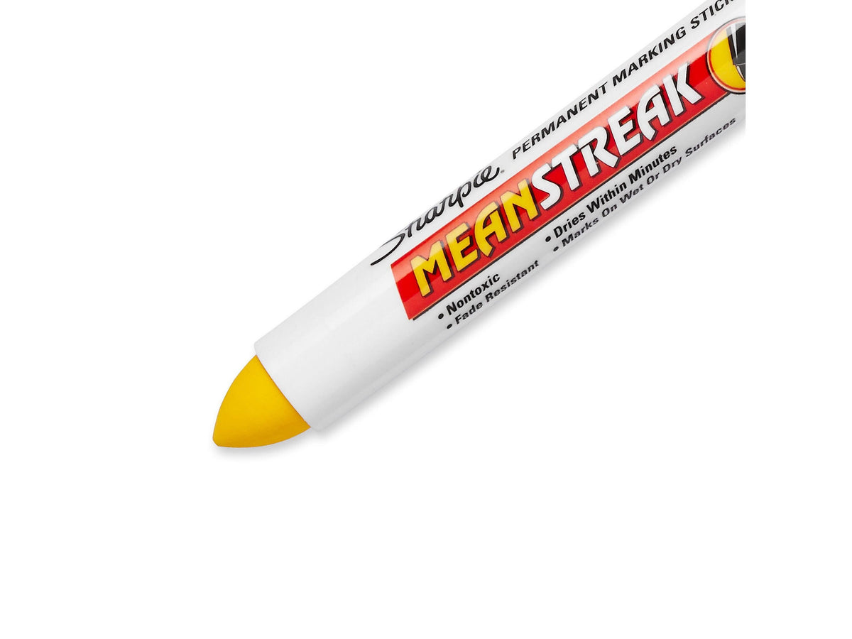 Sharpie Mean Streak Permanent Marker, Bullet Tip, Yellow