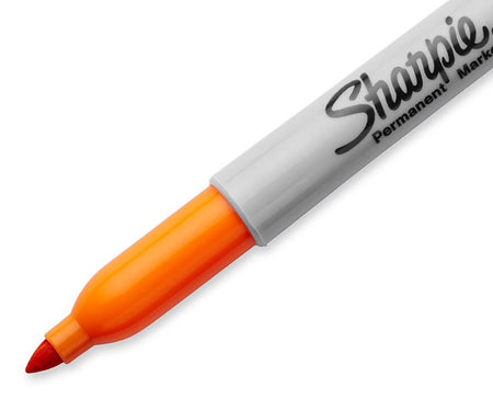 Sharpie Neon Permanent Marker, Fine Tip, Neon Orange