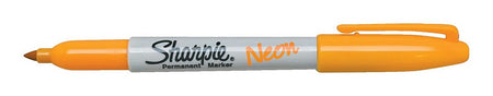 Sharpie Neon Permanent Marker, Fine Tip, Neon Orange