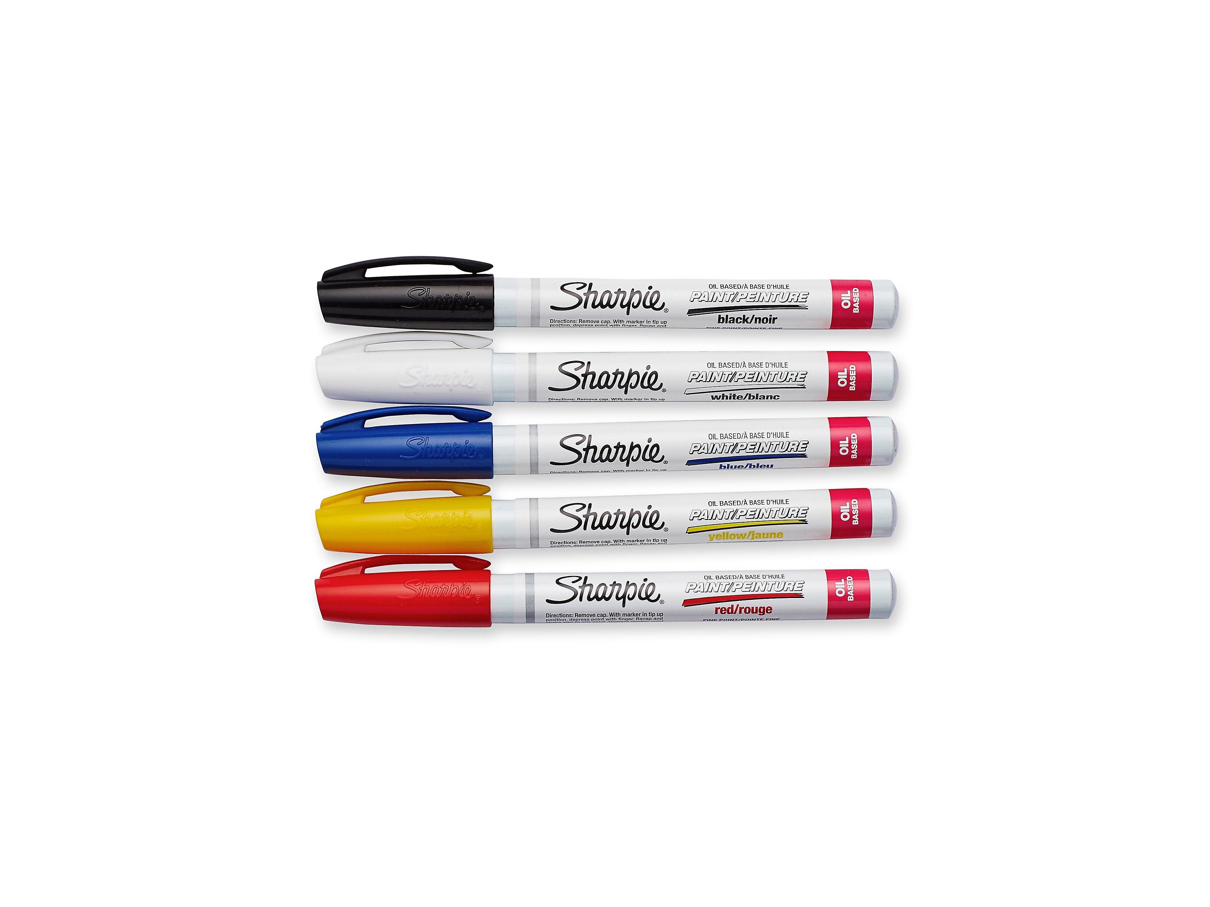 Sharpie Oil-Based Paint Markers, Fine Tip, Assorted, 5/Pack