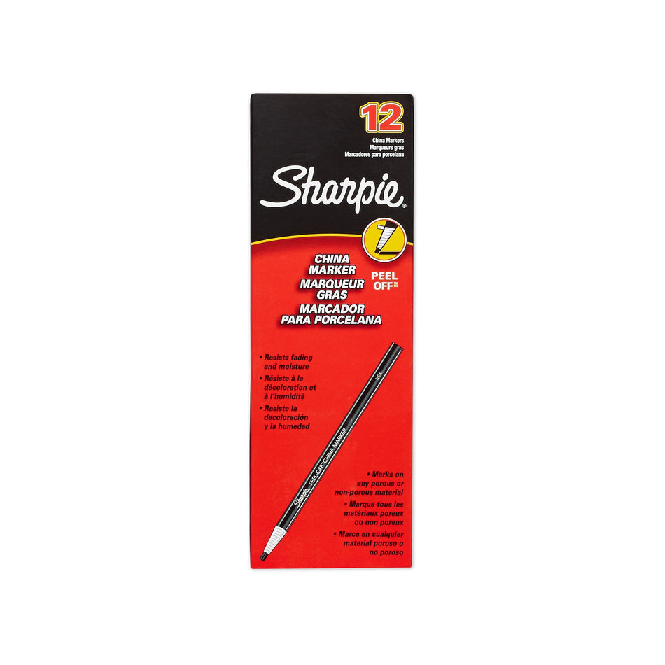 Sharpie Peel-Off China Marker, Blue, Dozen