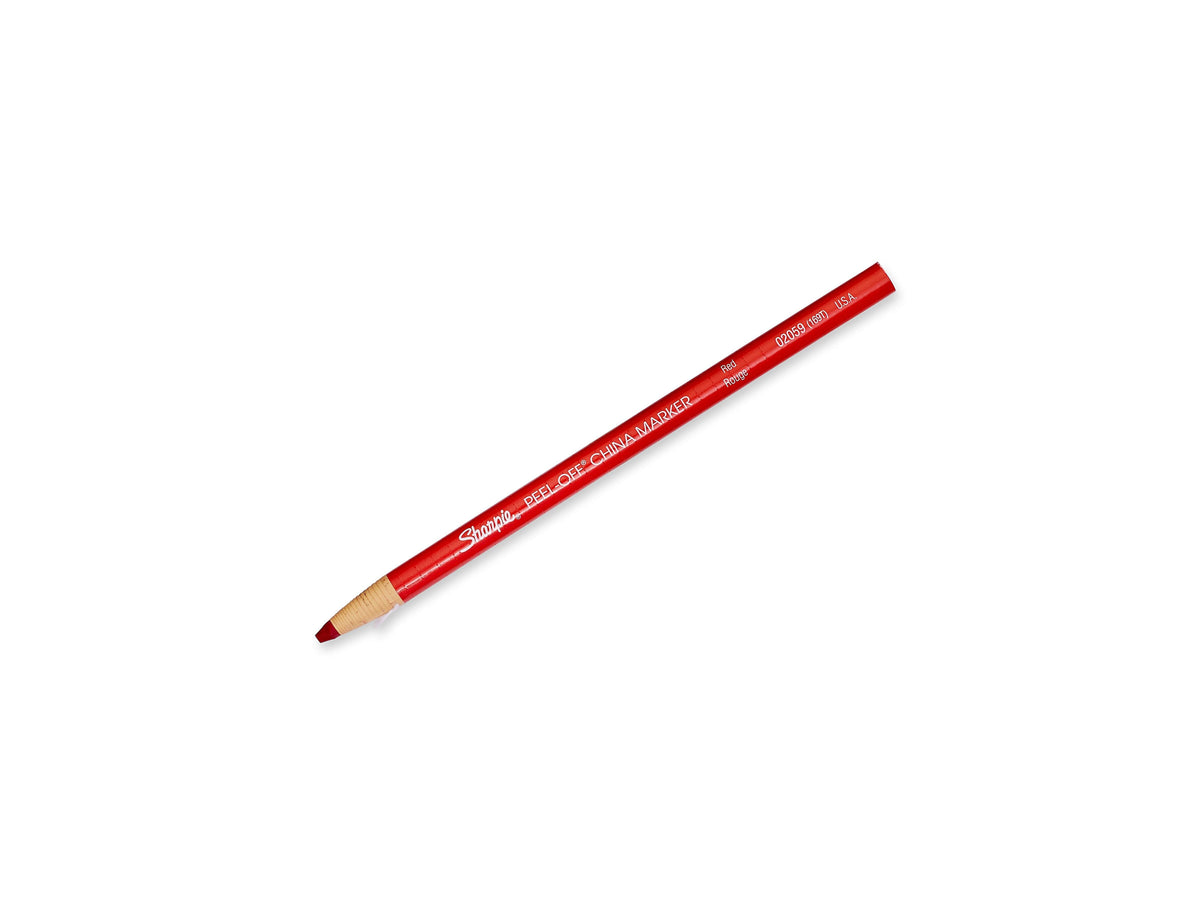 Sharpie Peel-Off China Marker, Red, Dozen