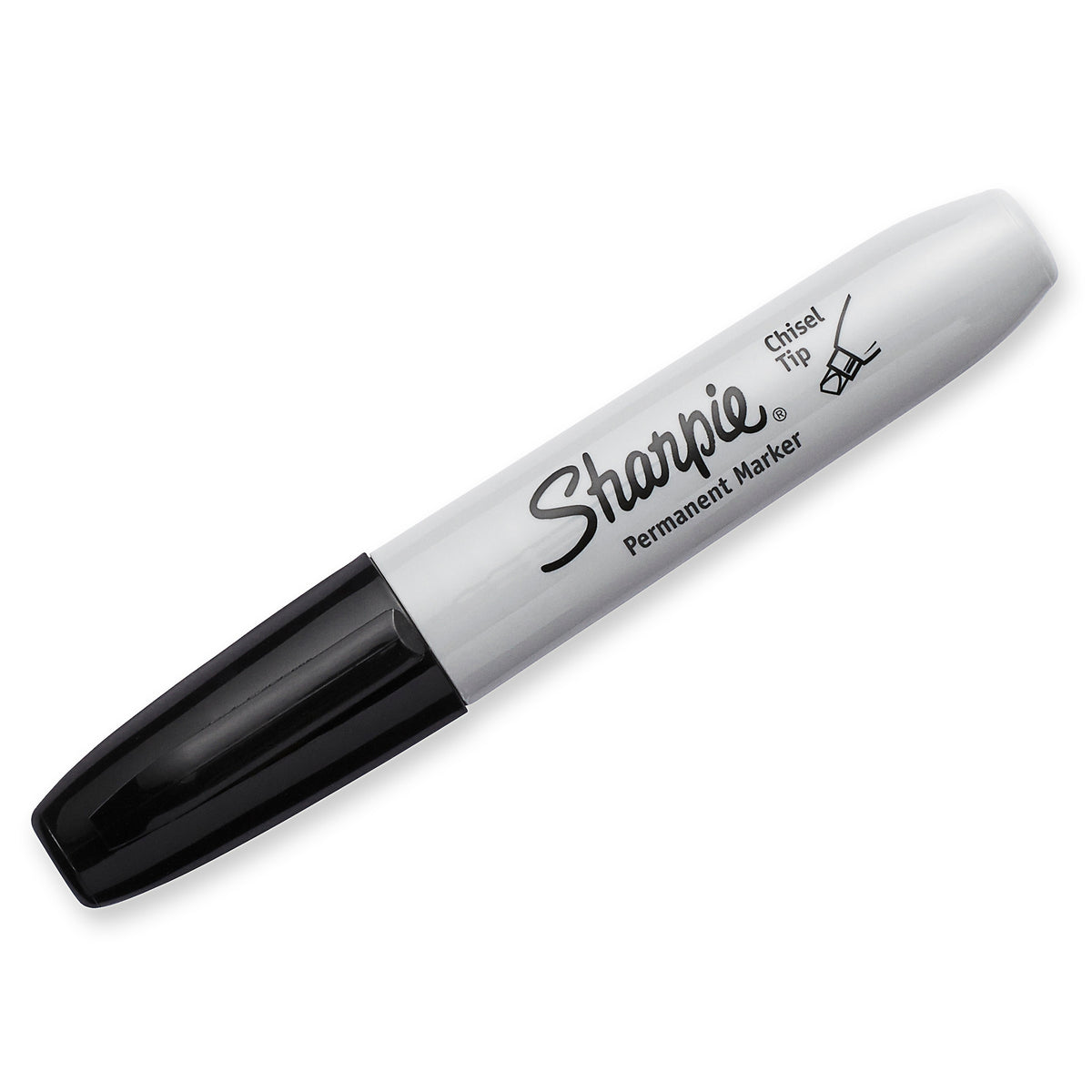 Sharpie Permanent Marker, Chisel Tip, Black, Dozen