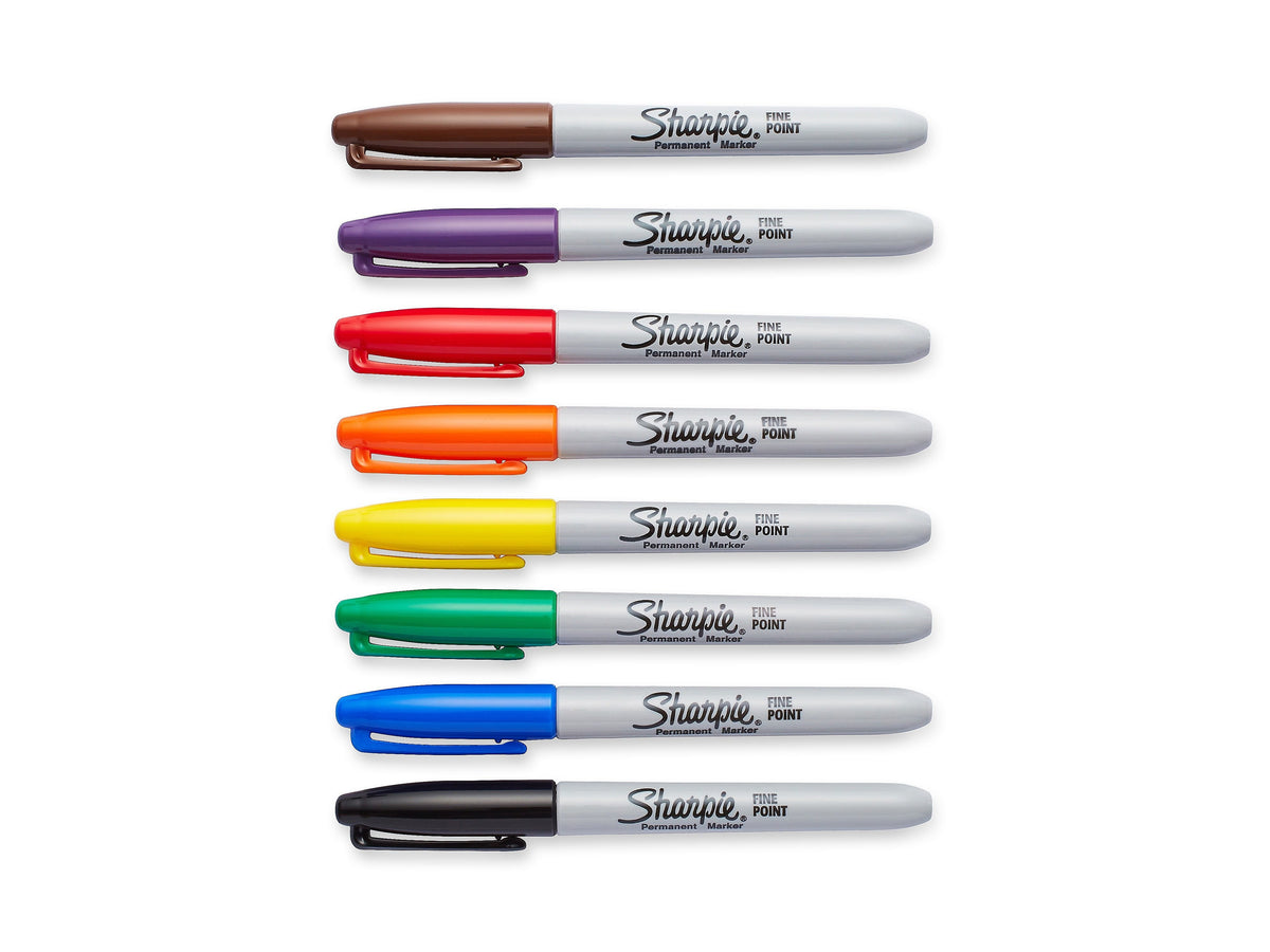 Sharpie Permanent Marker, Fine Tip, Assorted, 8/Pack