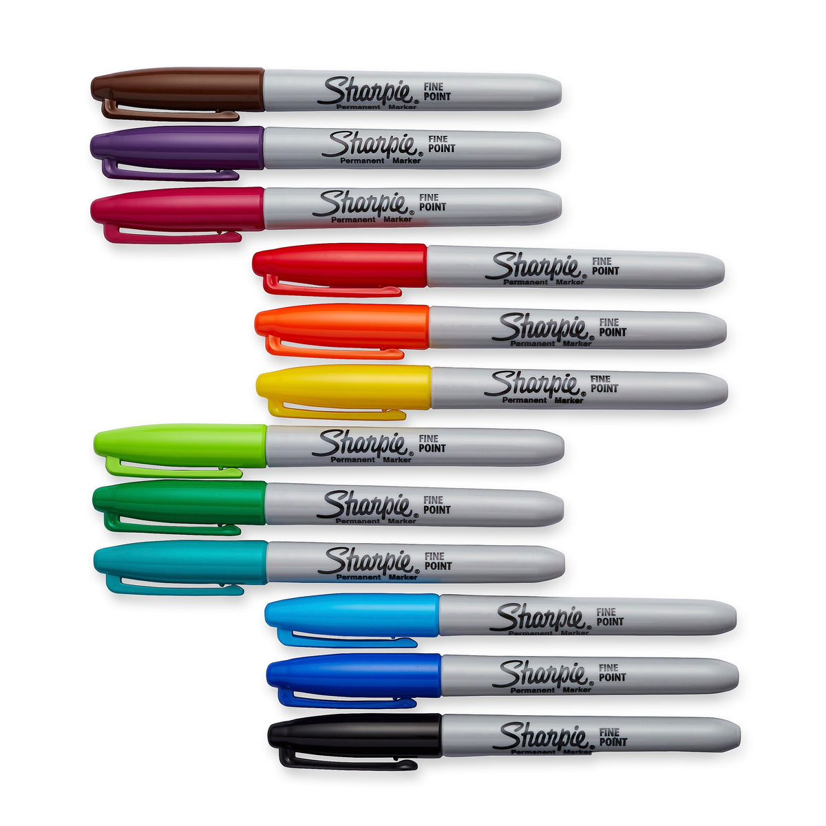 Sharpie Permanent Marker, Fine Tip, Assorted, Dozen