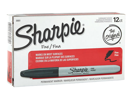 Sharpie Permanent Marker, Fine Tip, Black