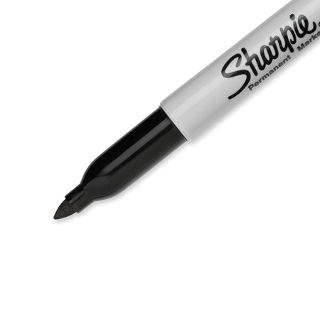 Sharpie Permanent Marker, Fine Tip, Black, Dozen