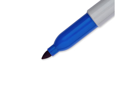 Sharpie Permanent Marker, Fine Tip, Blue, Dozen