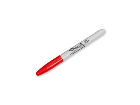 Sharpie Permanent Marker, Fine Tip, Red, Dozen