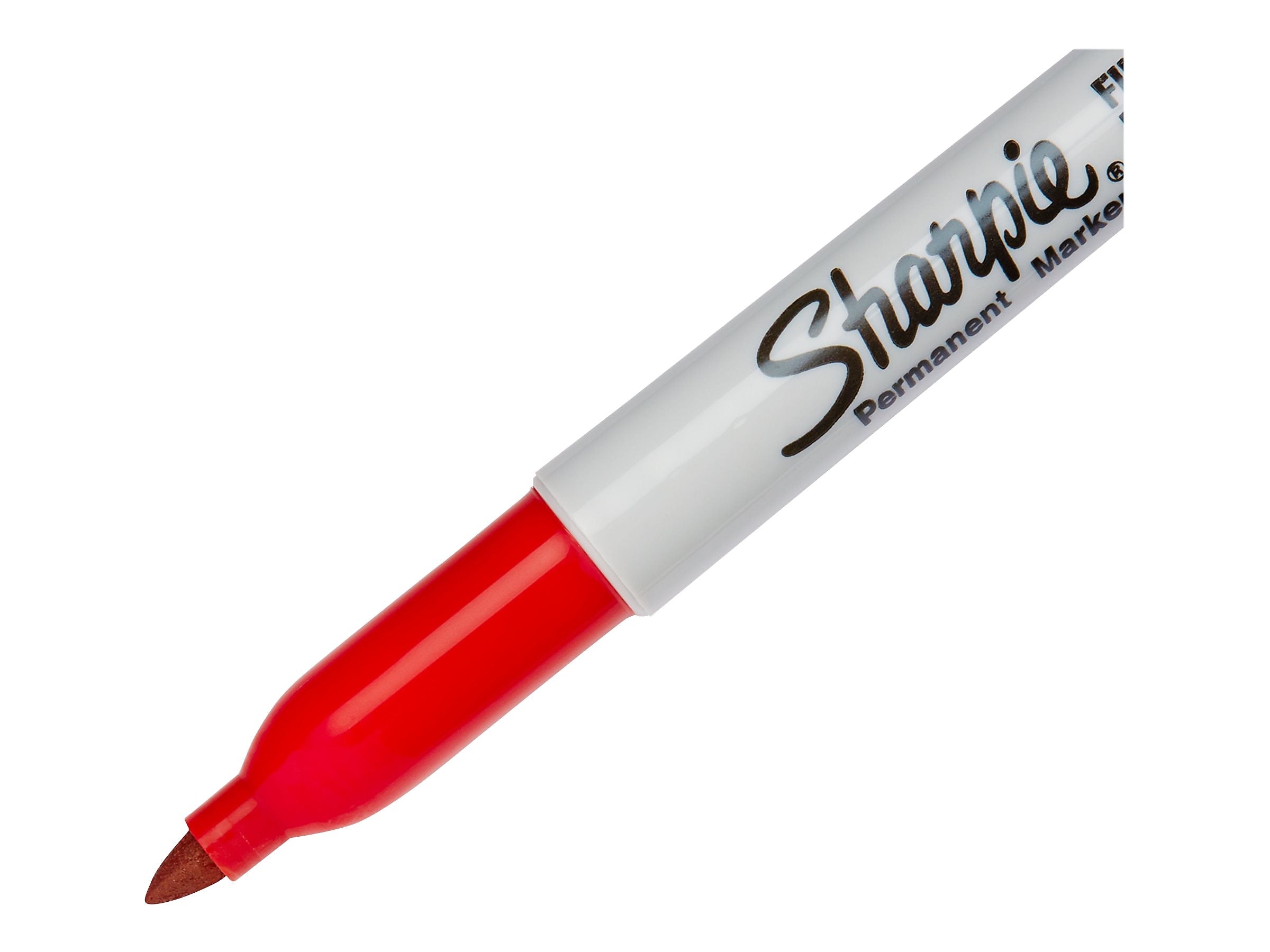 Sharpie Permanent Marker, Fine Tip, Red, Dozen