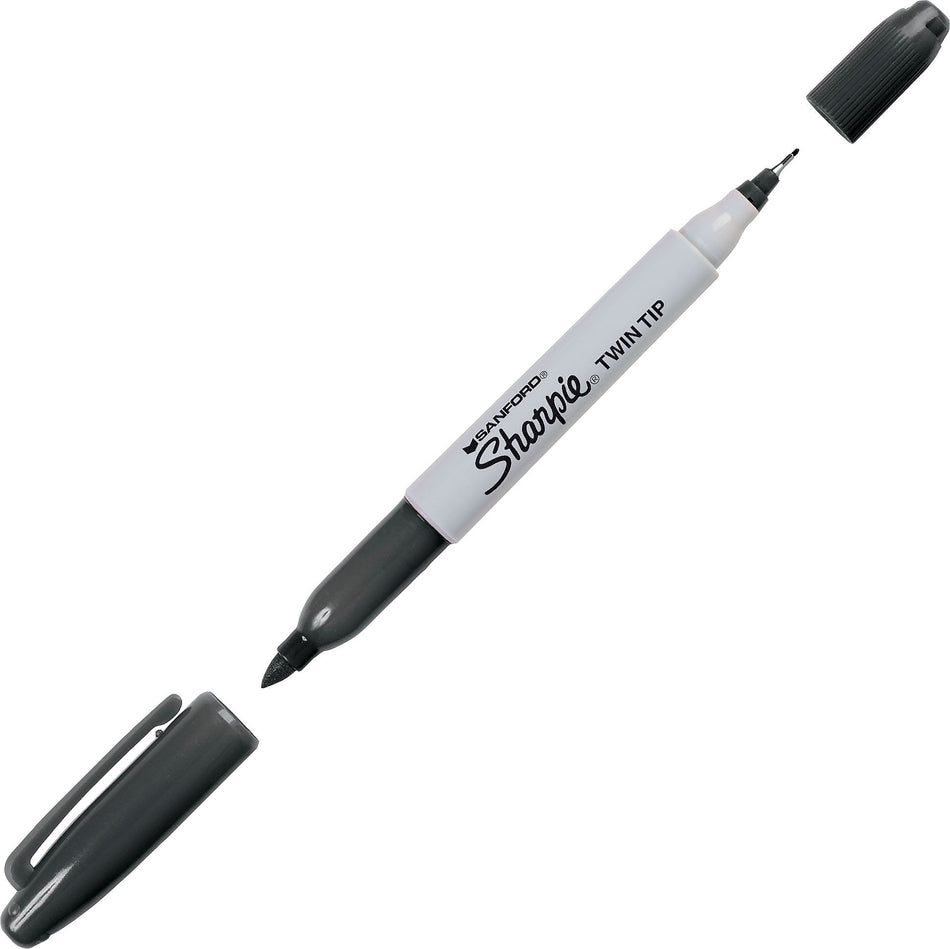 Sharpie Permanent Marker, Twin Tip, Black