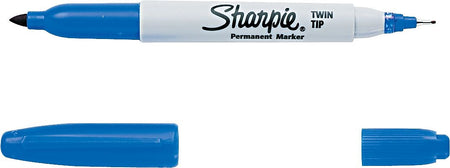 Sharpie Permanent Marker, Twin Tip, Blue