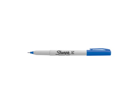 Sharpie Permanent Marker, Ultra Fine Tip, Blue, Dozen