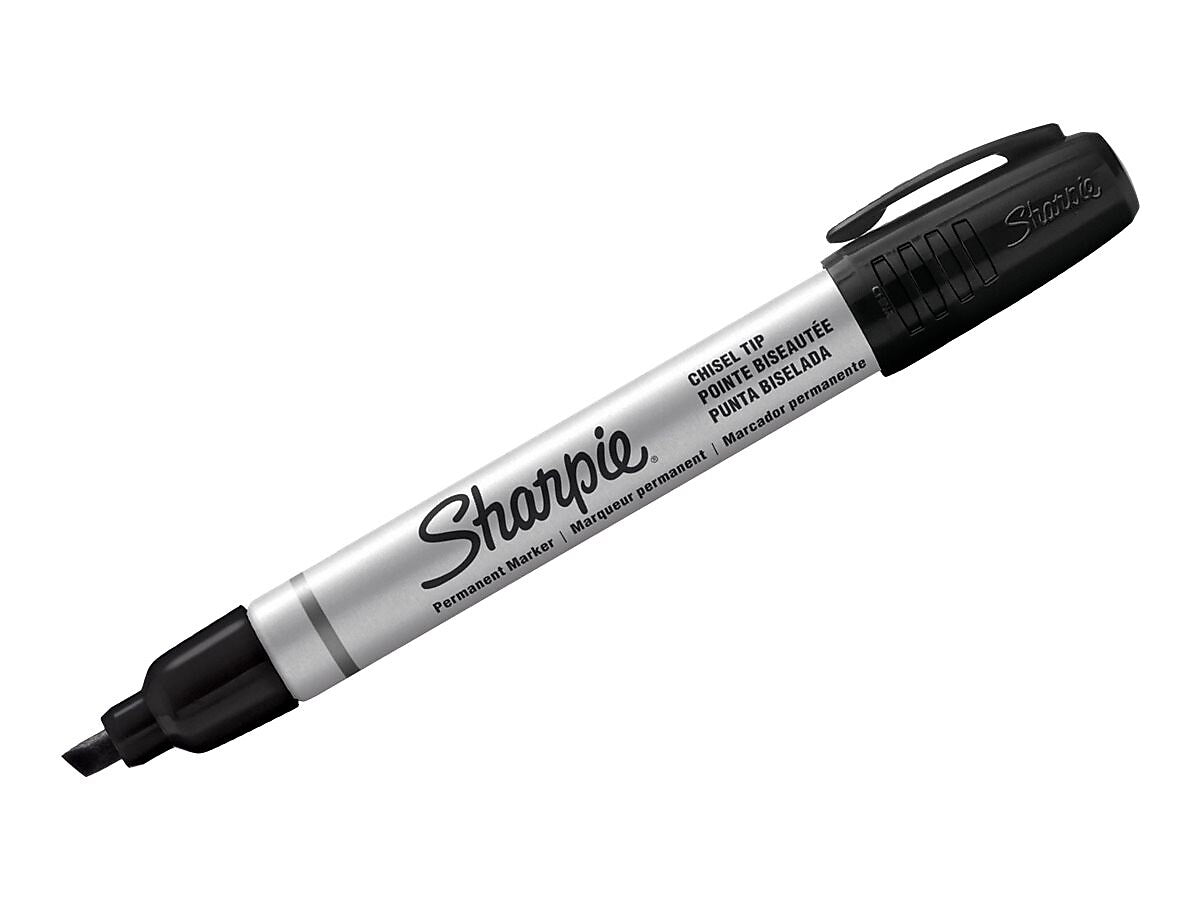 Sharpie Permanent Markers, Bullet Tip, Black, 12/Pack