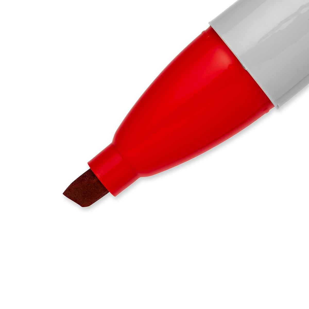 Sharpie Permanent Markers, Chisel Tip, Red, 12/Pack