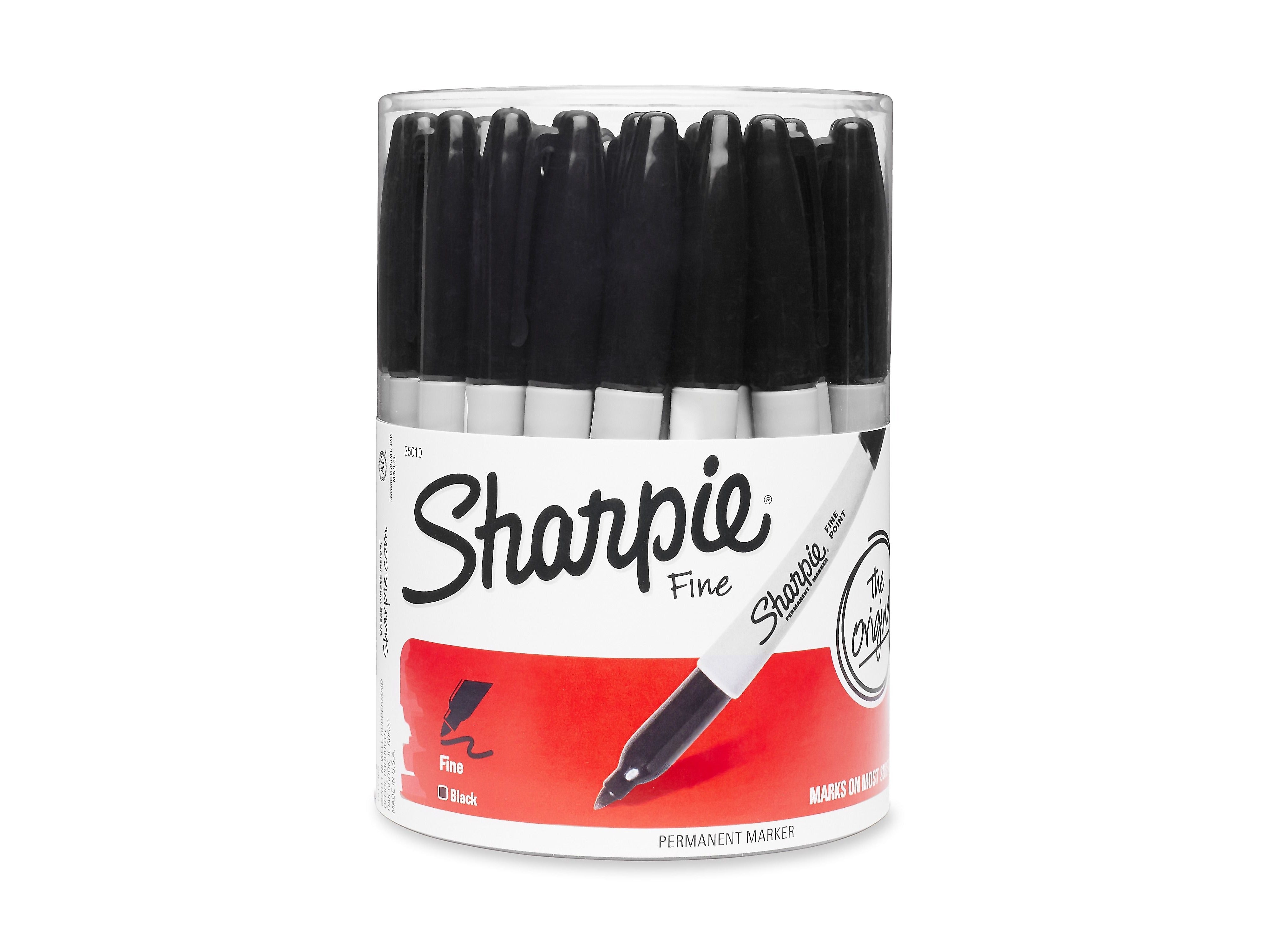 Sharpie Permanent Markers, Fine Point, Black, 36/Pack