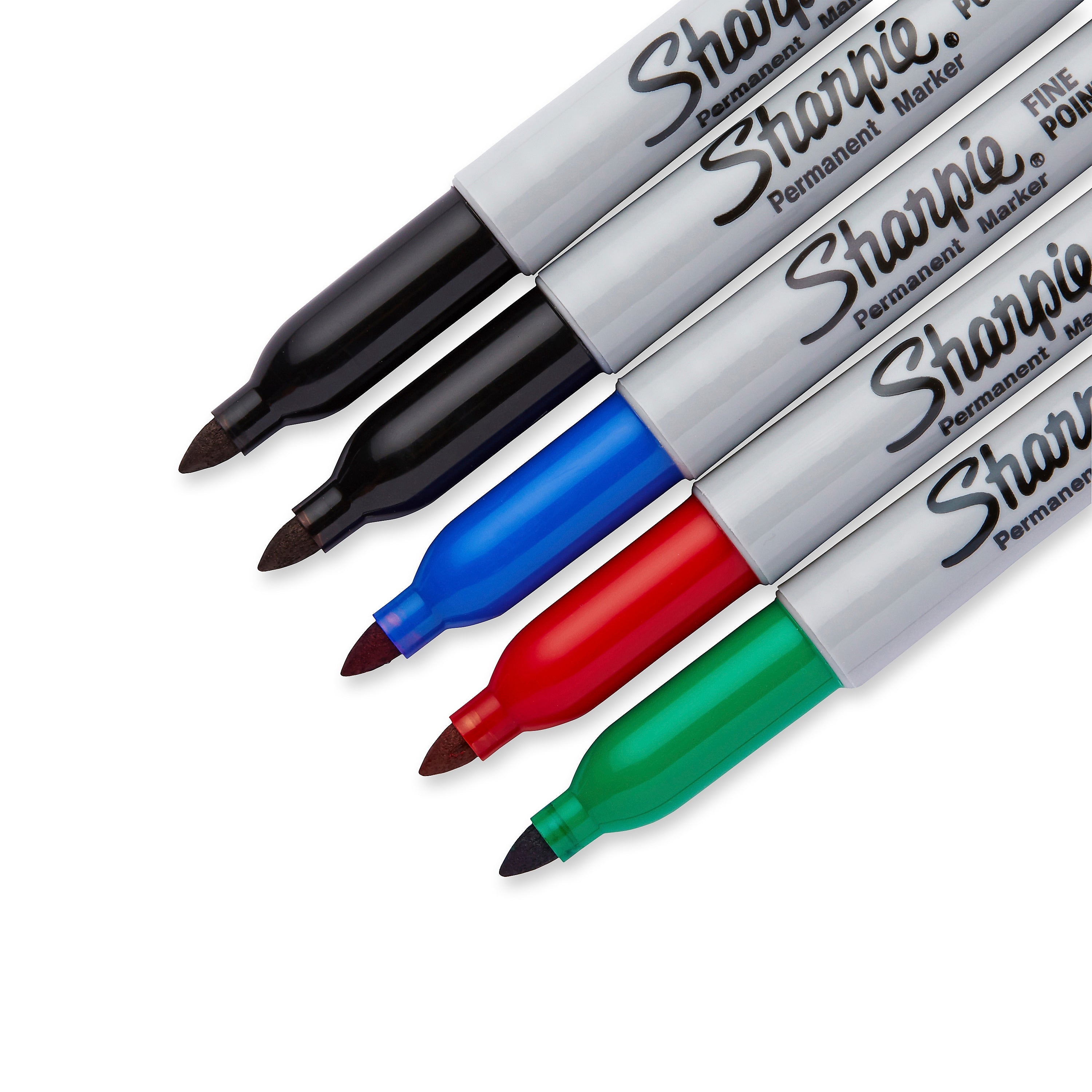 Sharpie Permanent Markers, Fine Tip, Assorted, 5/Pack