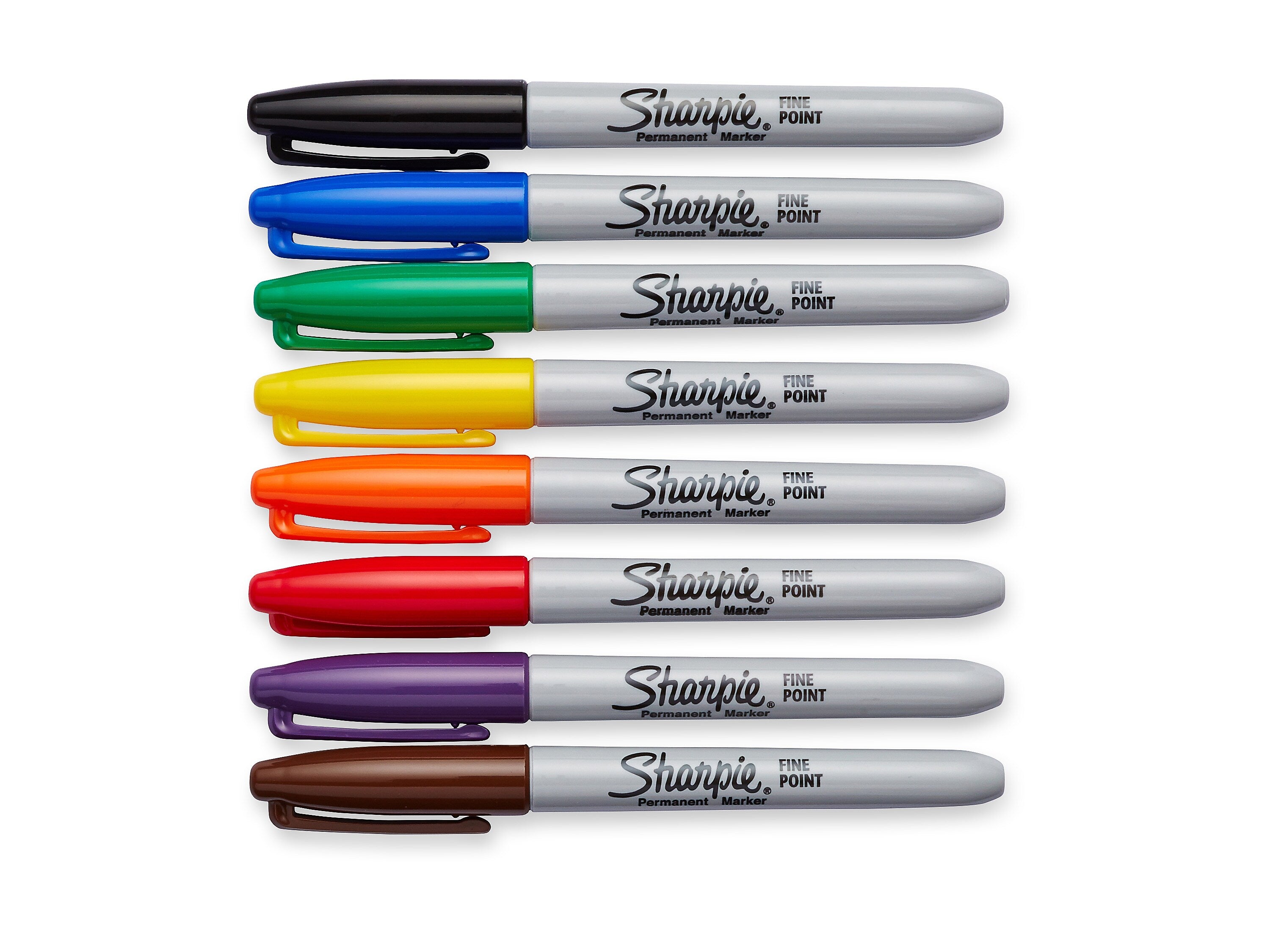 Sharpie Permanent Markers, Fine Tip, Assorted Colors, 8/Pack