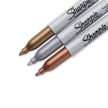 Sharpie Permanent Markers, Fine Tip, Assorted Metallic, 36/Pack