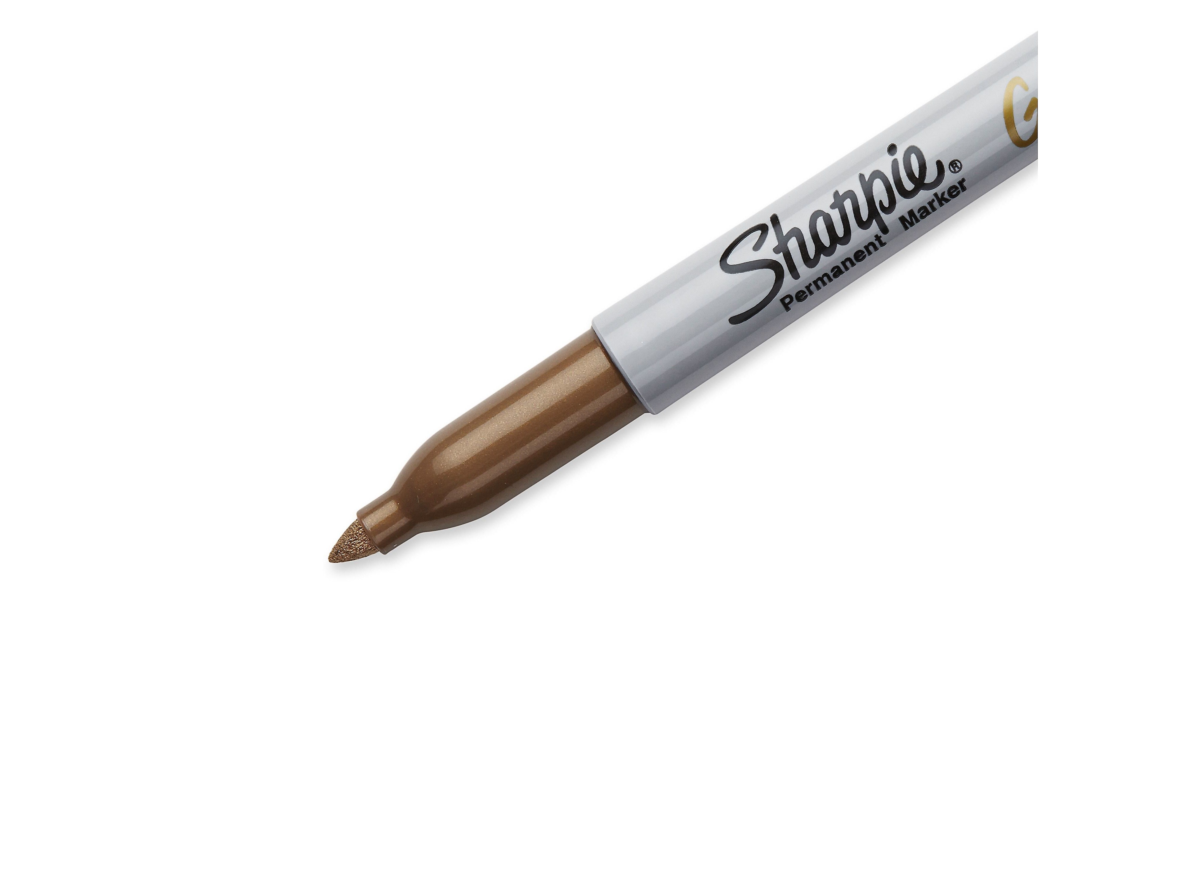 Sharpie Permanent Markers, Fine Tip, Gold Metallic, 12/Pack