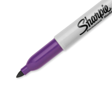 Sharpie Permanent Markers, Fine Tip, Purple, 12/Pack