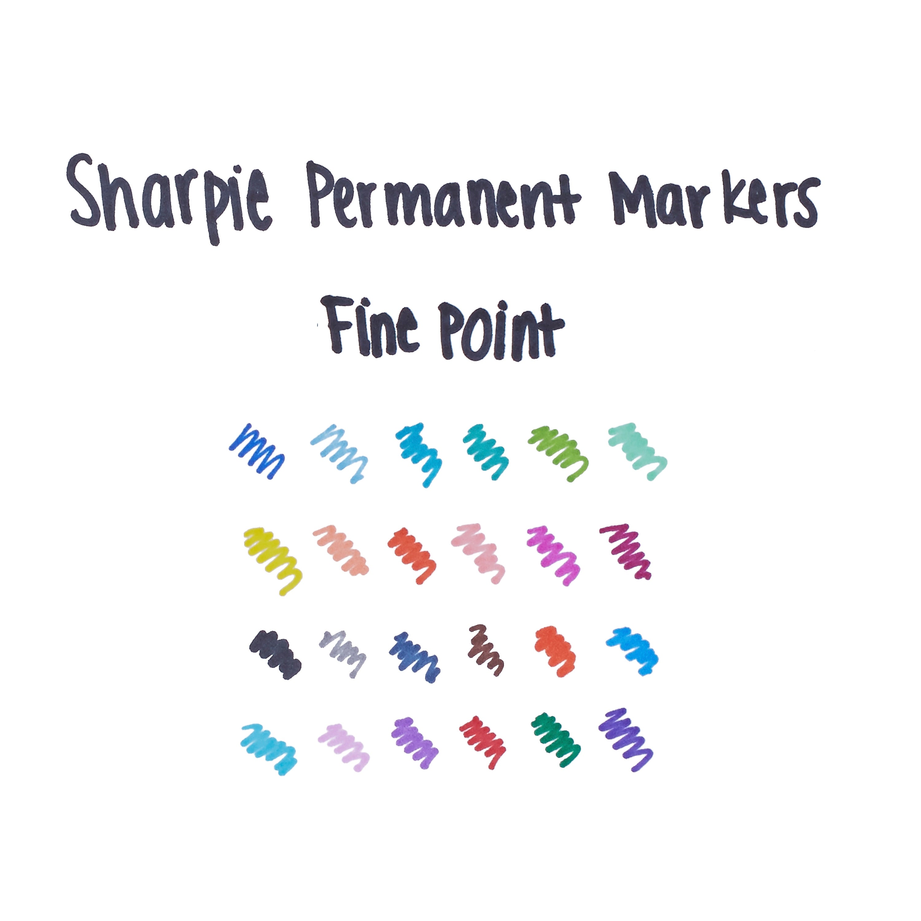 Sharpie Permanent Markers, Fine Tip, Purple, 12/Pack