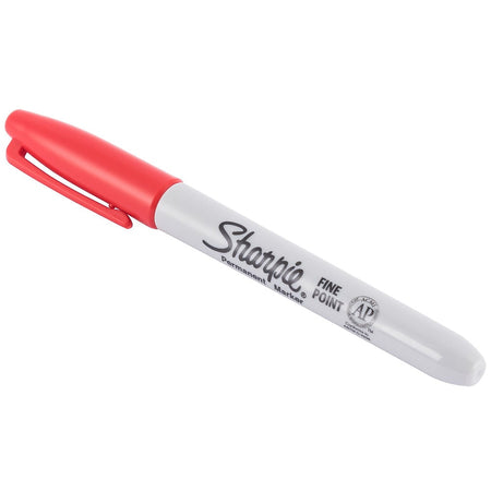 Sharpie Permanent Markers, Fine Tip, Red, 36/Pack