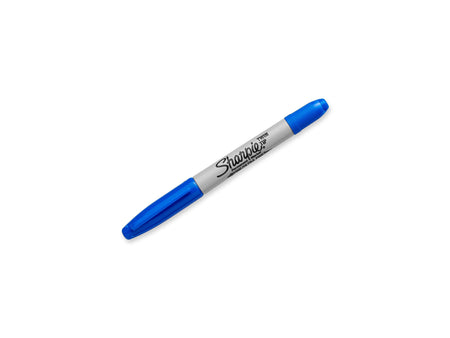 Sharpie Permanent Markers, Twin Tip, Blue, 12/Pack