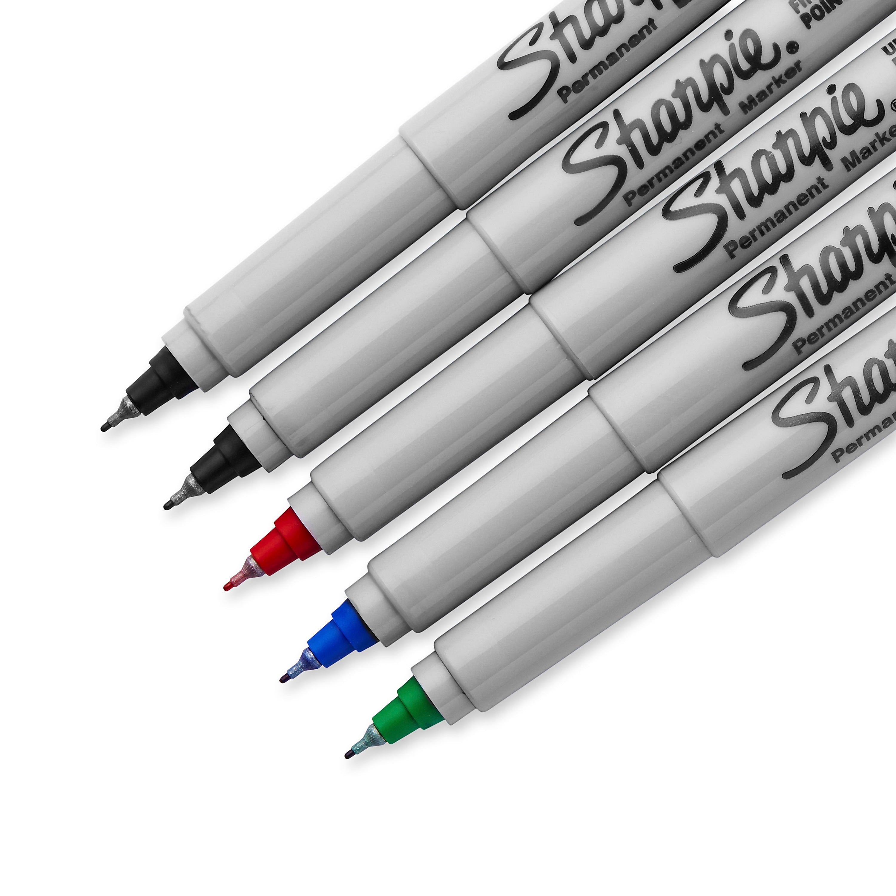 Sharpie Permanent Markers, Ultra Fine Tip, Assorted, 5/Pack