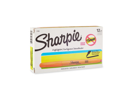 Sharpie Pocket Stick Highlighter, Chisel Tip, Fluorescent Orange, Dozen